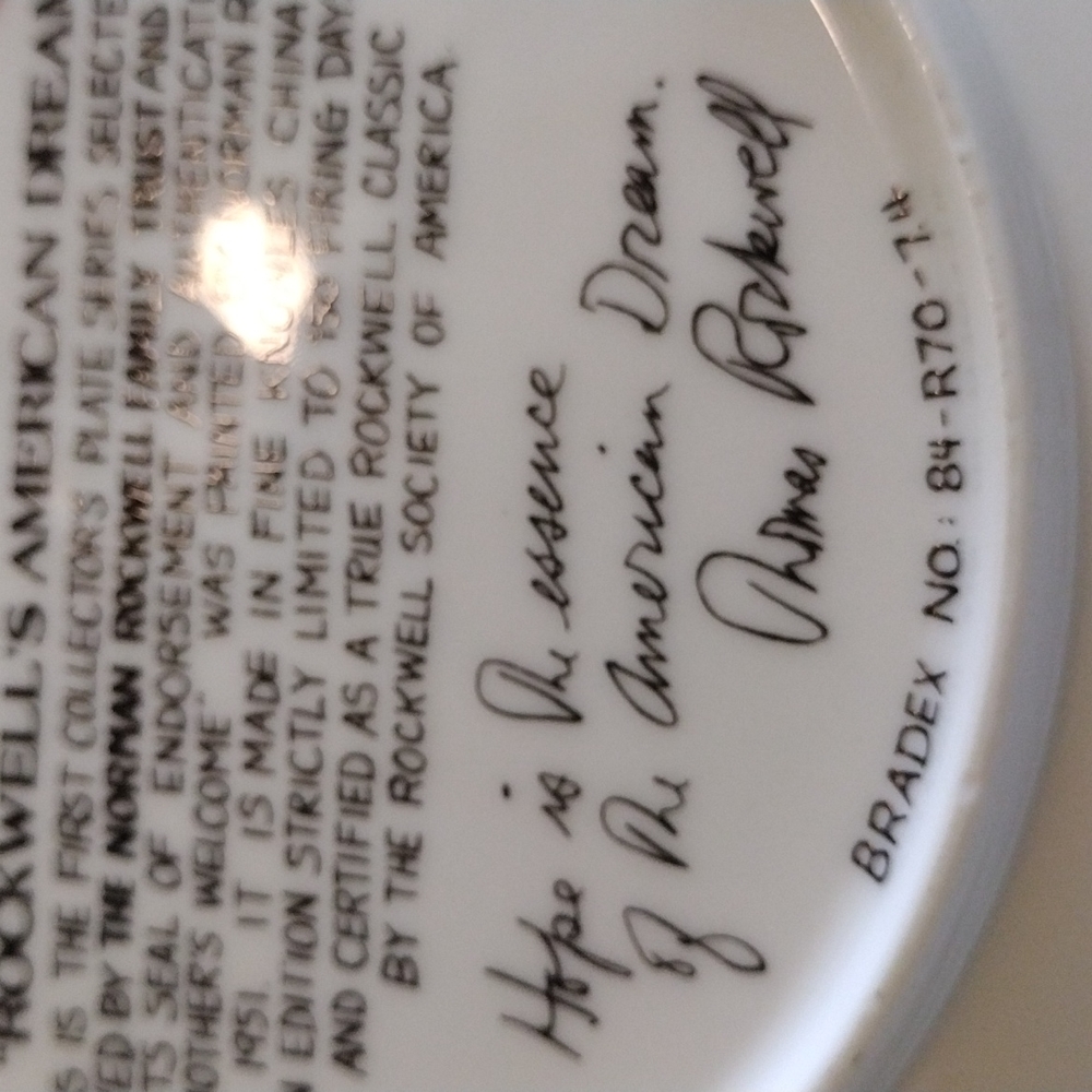 5 AUTHENTICATED NORMAN ROCKWELL PLATES - Picture 12 of 14